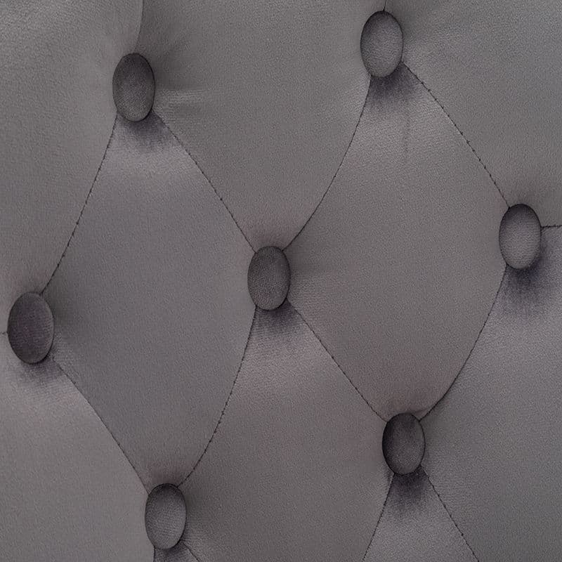 X2 Grey Nicholas Velvet Barstool - Image 6