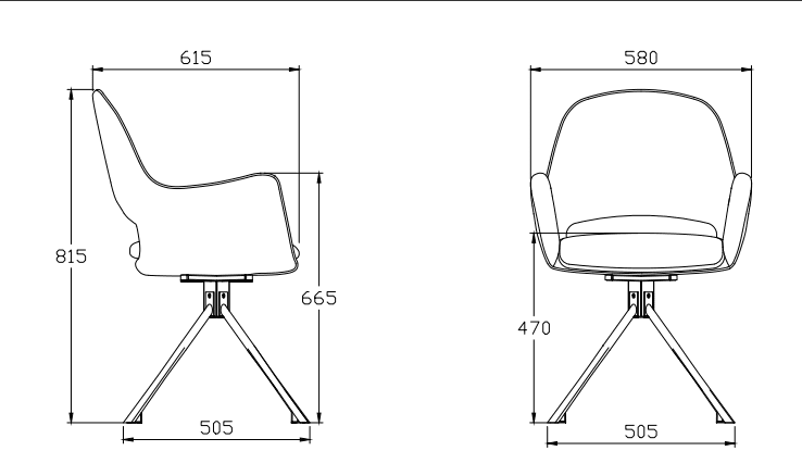 X2 Ioannis Pyramid Style Dining Chairs - Blue - Image 7