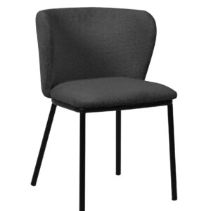 X2 Mandy Boucle Dining Chair Deep Grey
