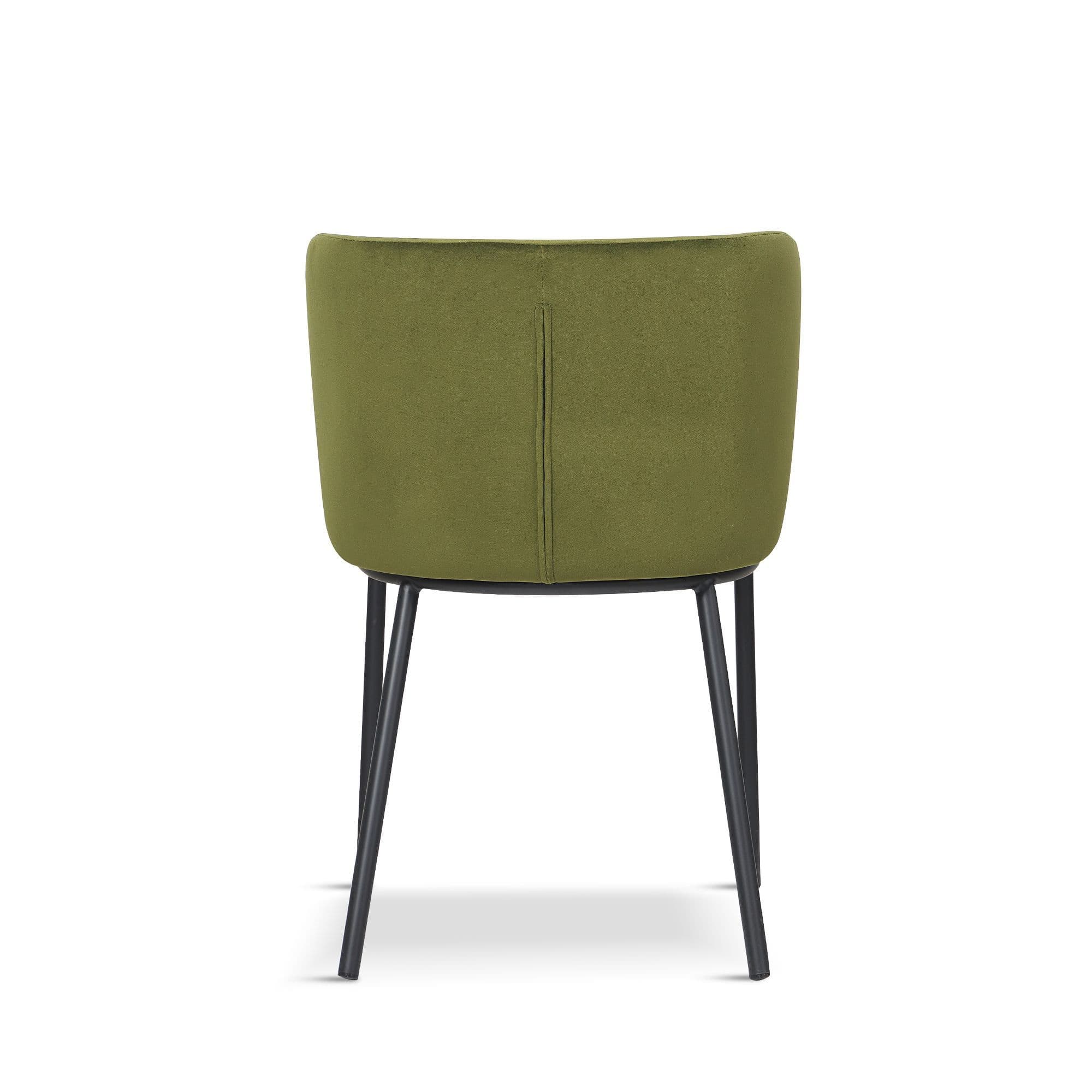 X2 Mandy Green Velvet Dining Chair - Image 4