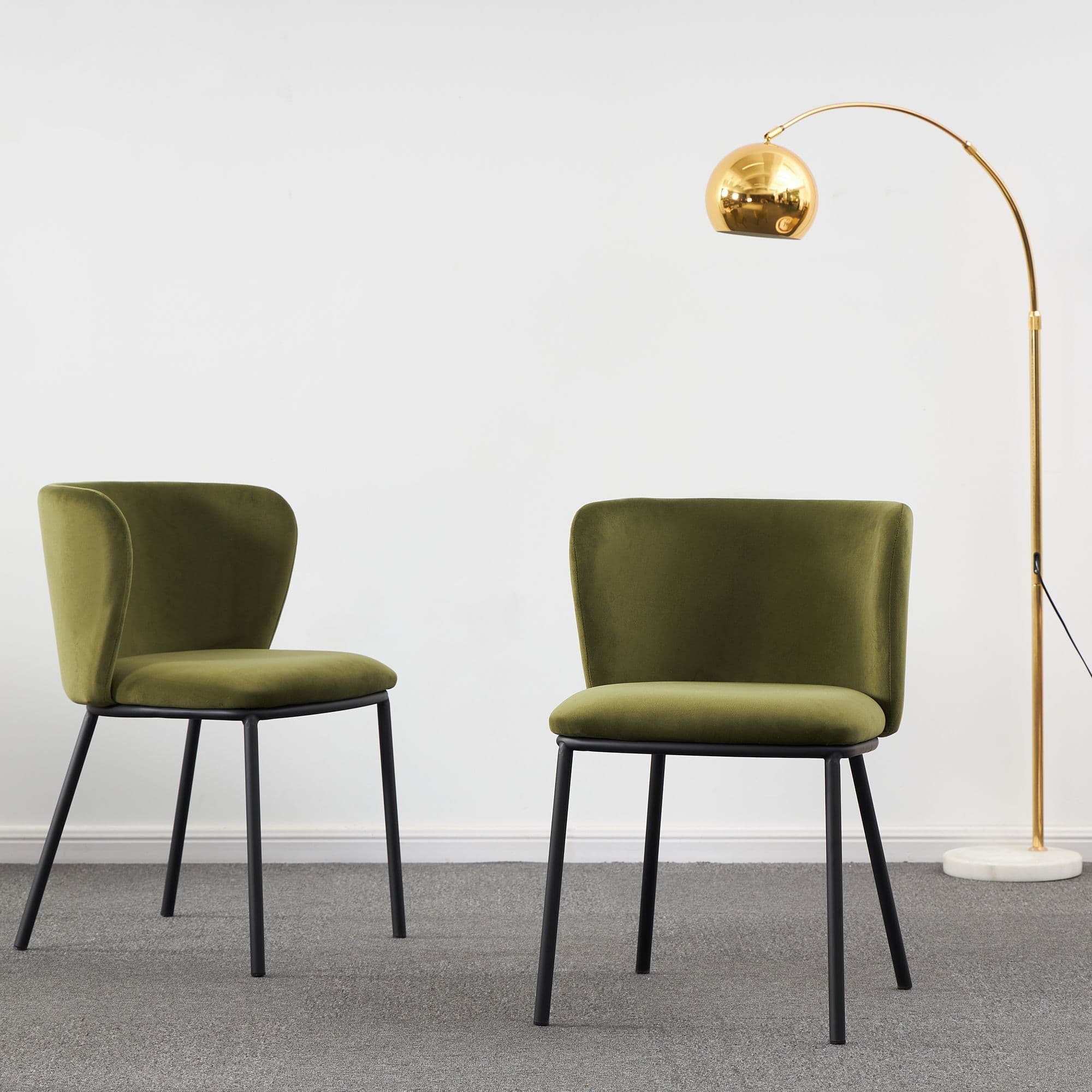 X2 Mandy Green Velvet Dining Chair - Image 6