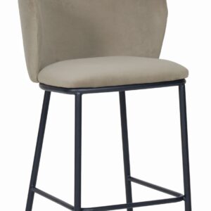 X2 Mandy Green Velvet Barstool - Light Grey, X2