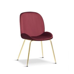 X2 Mmilo Journey Bordeaux Red Chair With Gold Legs