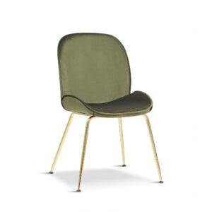 X2 Mmilo Journey Olive Green Chair With Gold Legs