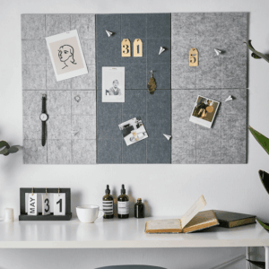 X2 Modern Style Decoration Nordic Wall Message Board - Deep Grey