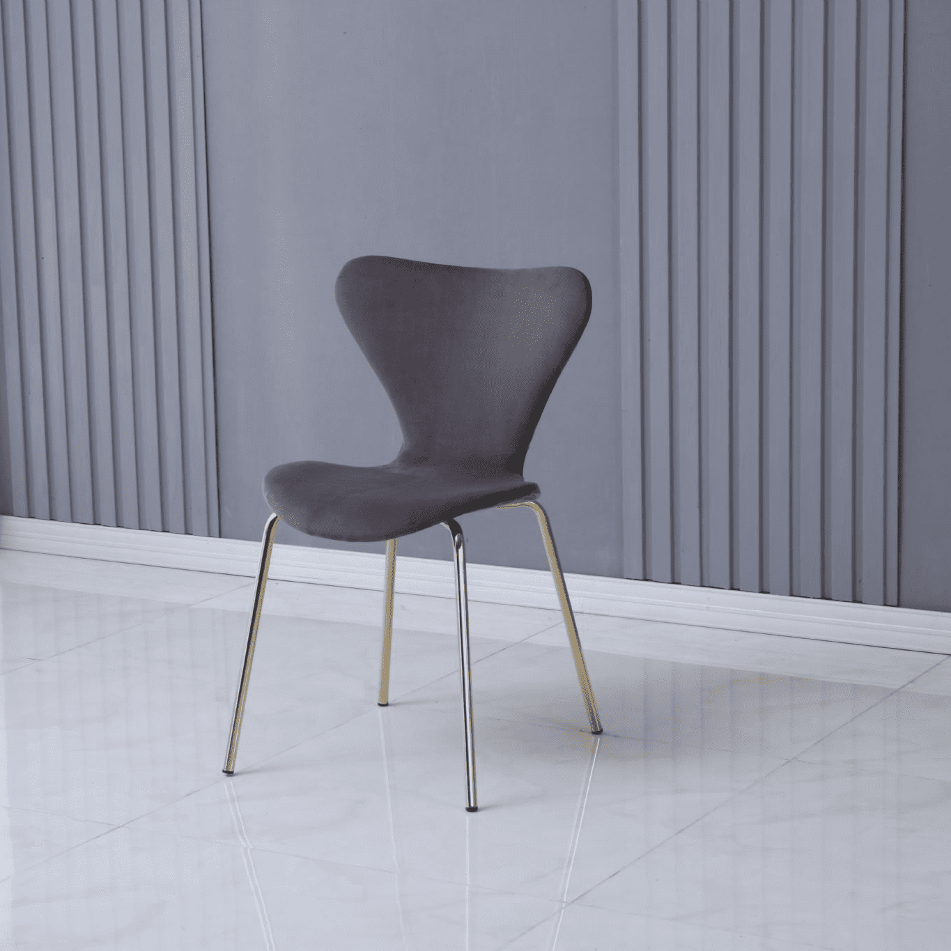 X2 Modern Velvet Green Stackable Dining Chair With Gold Legs - Image 11