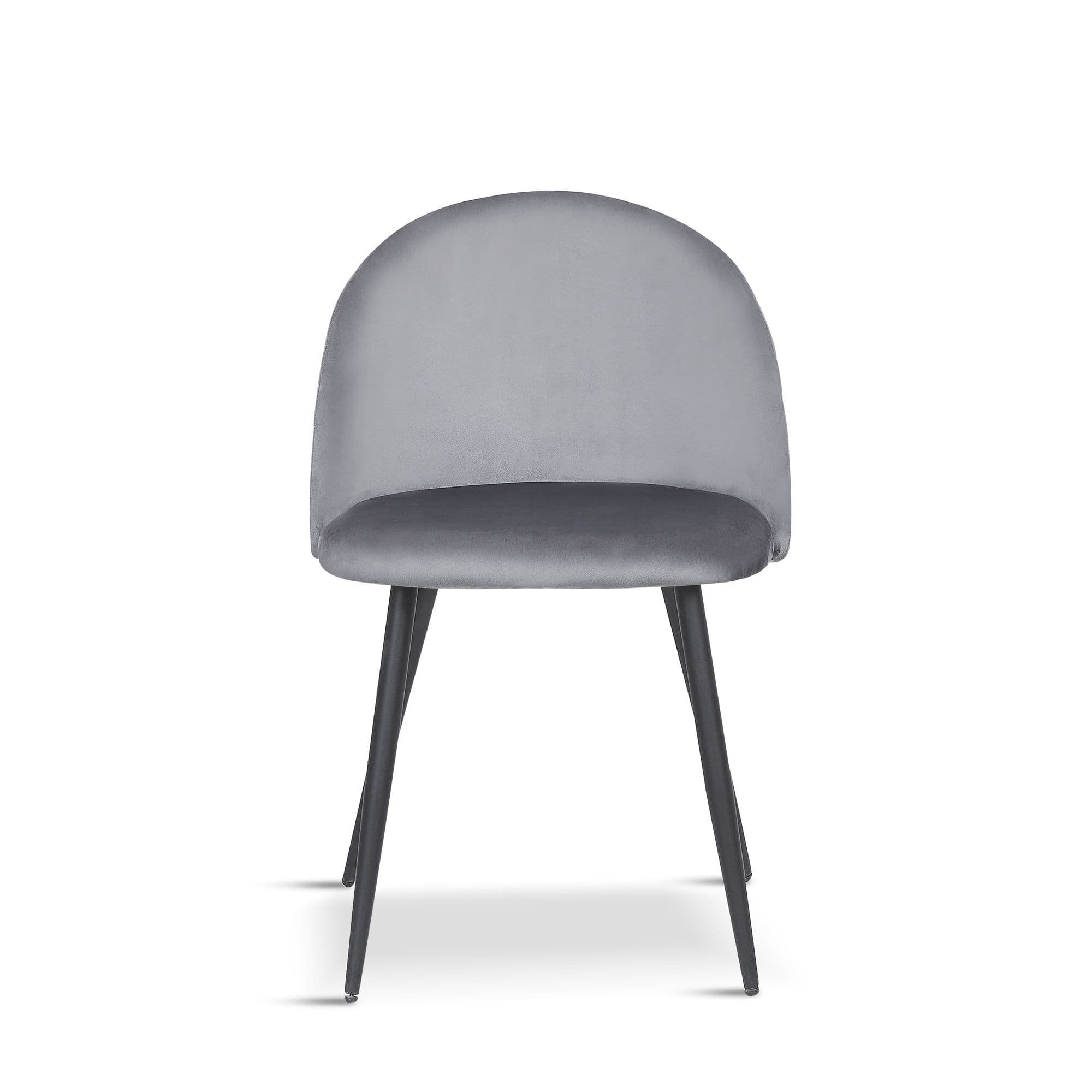 X2 New Rosemary Blue Dining Chair, Velvet Upholstered With Black Leg - Image 8