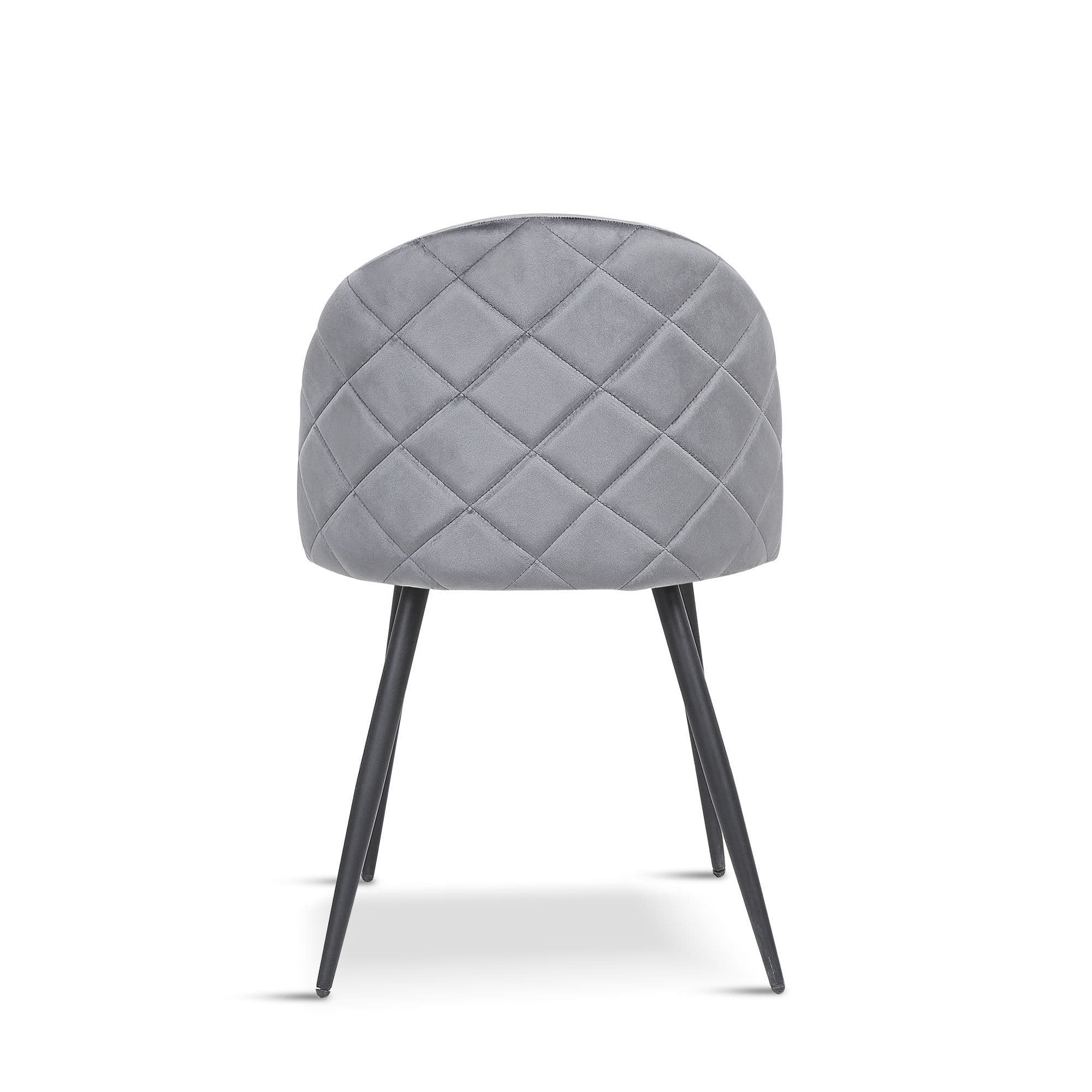 X2 New Rosemary Blue Dining Chair, Velvet Upholstered With Black Leg - Image 10