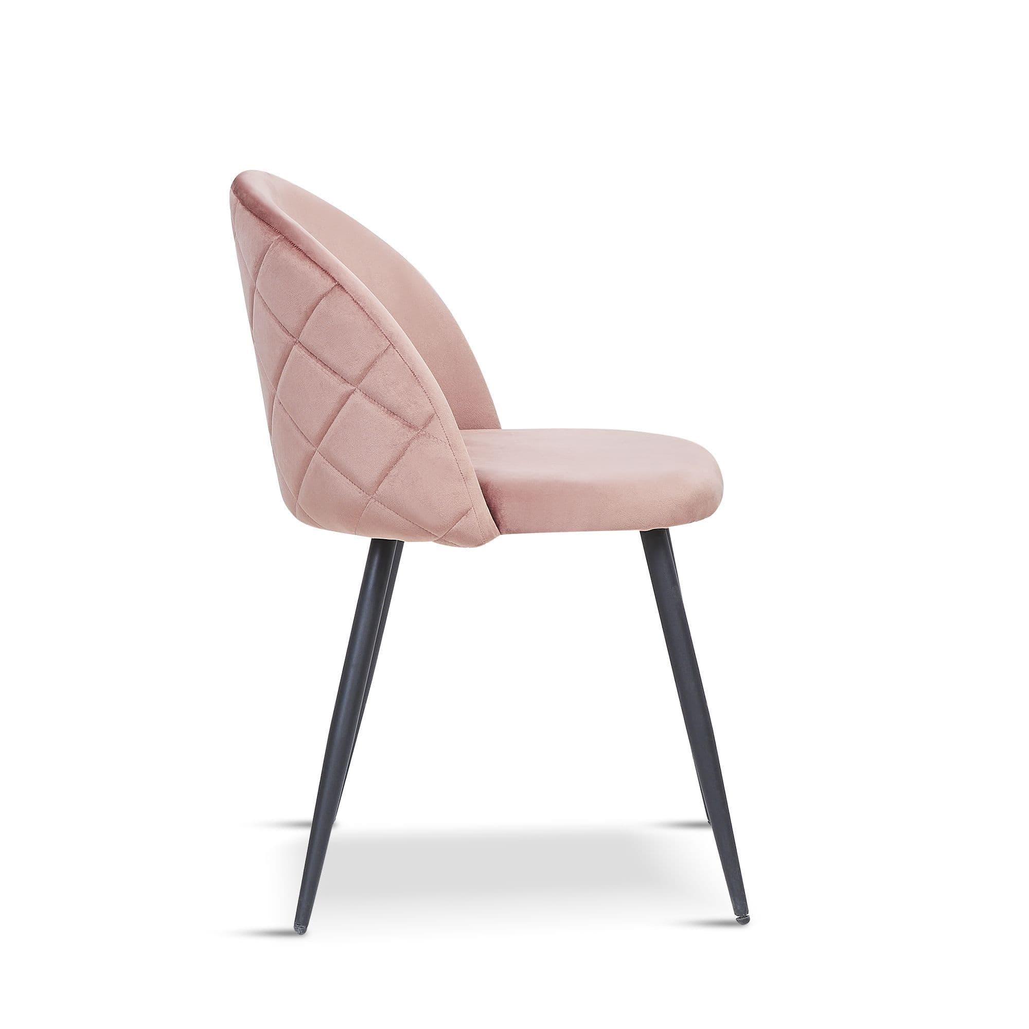 X2 New Rosemary Blue Dining Chair, Velvet Upholstered With Black Leg - Image 13