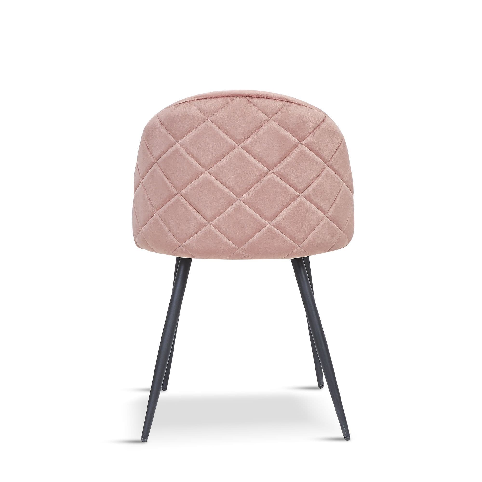 X2 New Rosemary Blue Dining Chair, Velvet Upholstered With Black Leg - Image 14