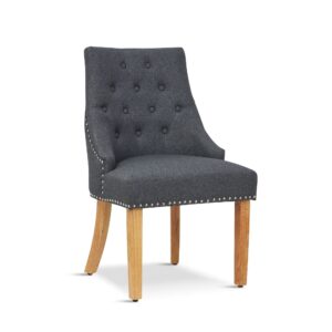 X2 Nicholas Grey Fabric Dining Chair