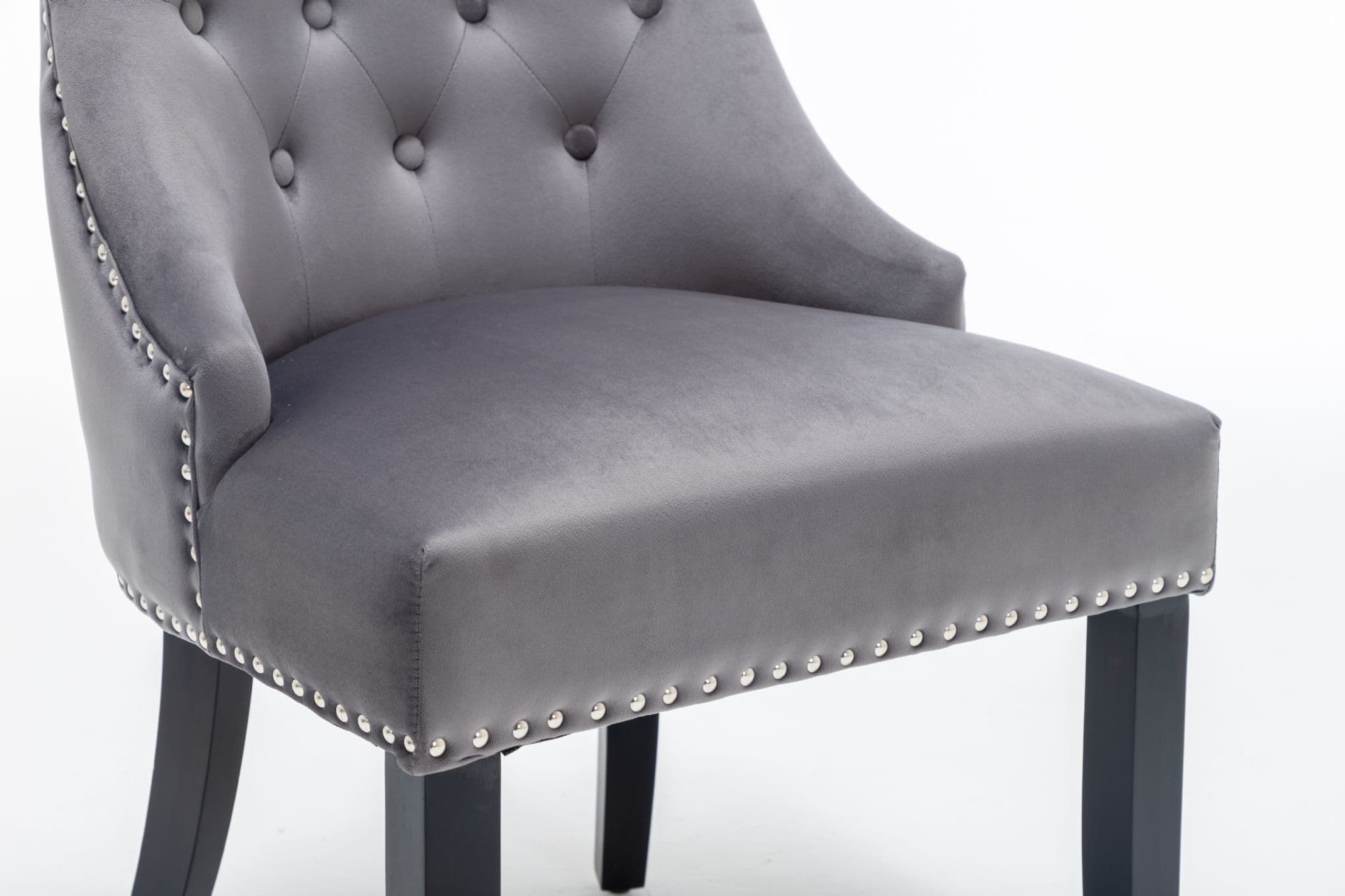 X2 Nicholas Velvet Green Dining Chair - Image 8