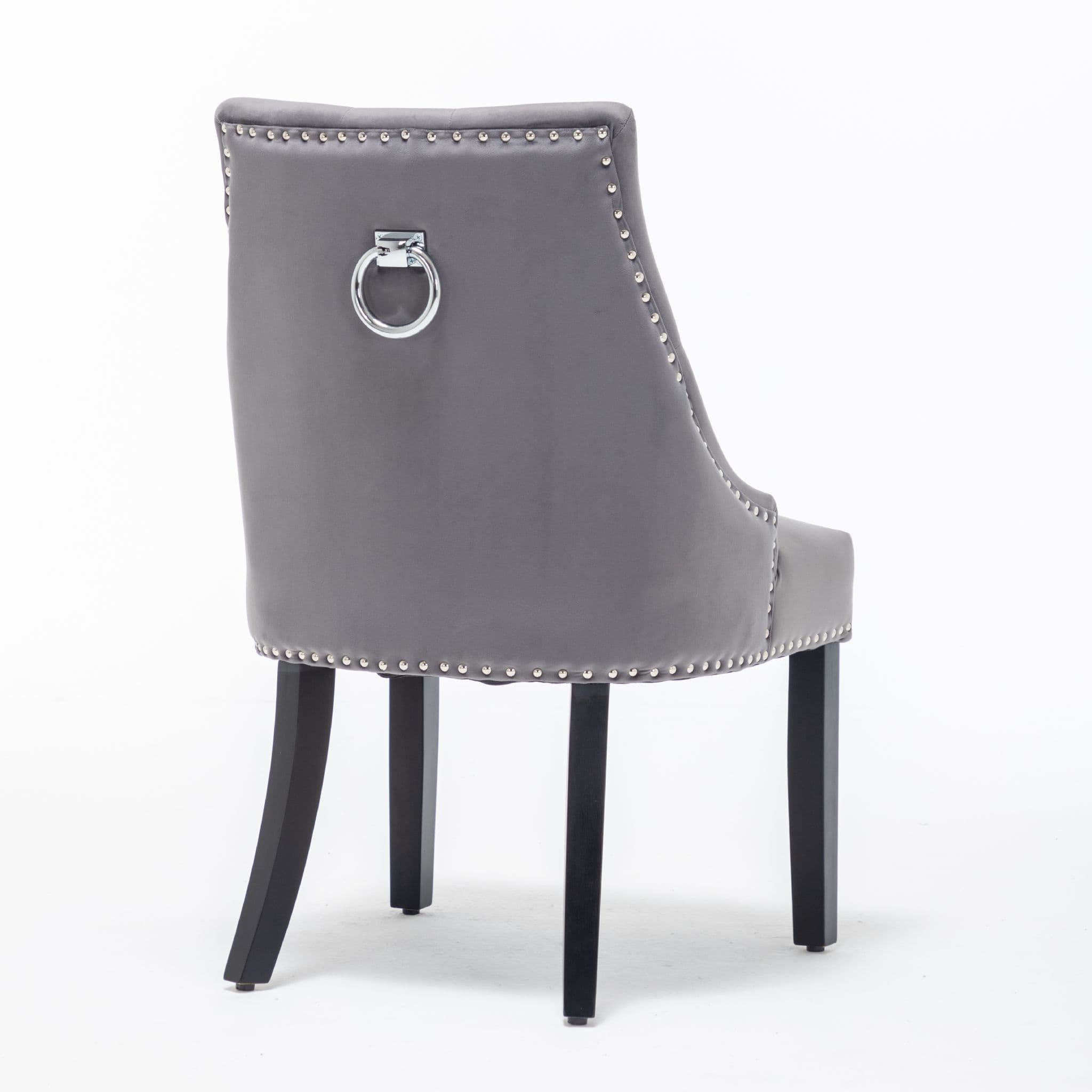 X2 Nicholas Velvet Green Dining Chair - Image 9