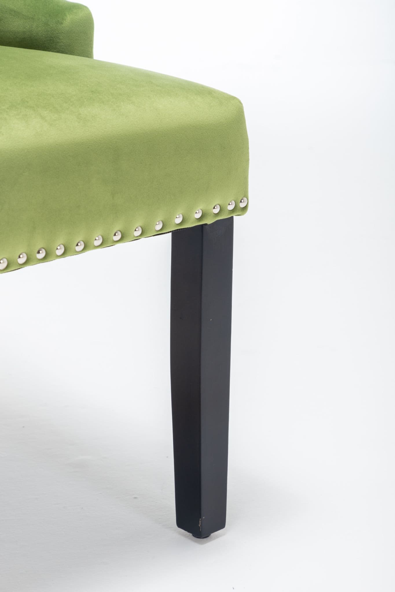 X2 Nicholas Velvet Green Dining Chair - Image 6