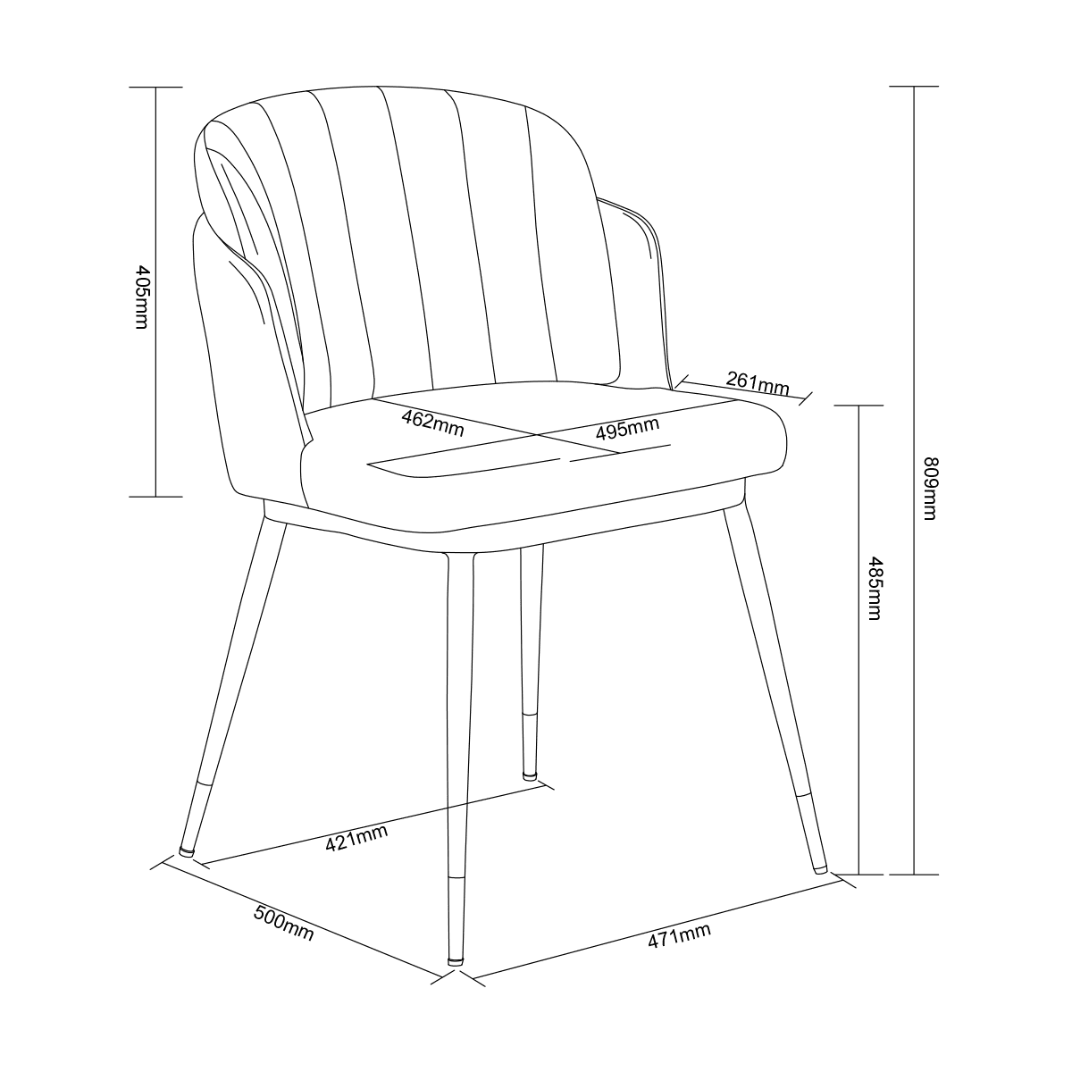 X2 Peki Grey Fabric Faux Leather Mix Chair - Image 8