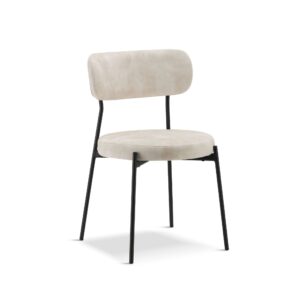 X2 Stackable Glenn Velvet Dining Chairs - Dark Green - Cream, X2