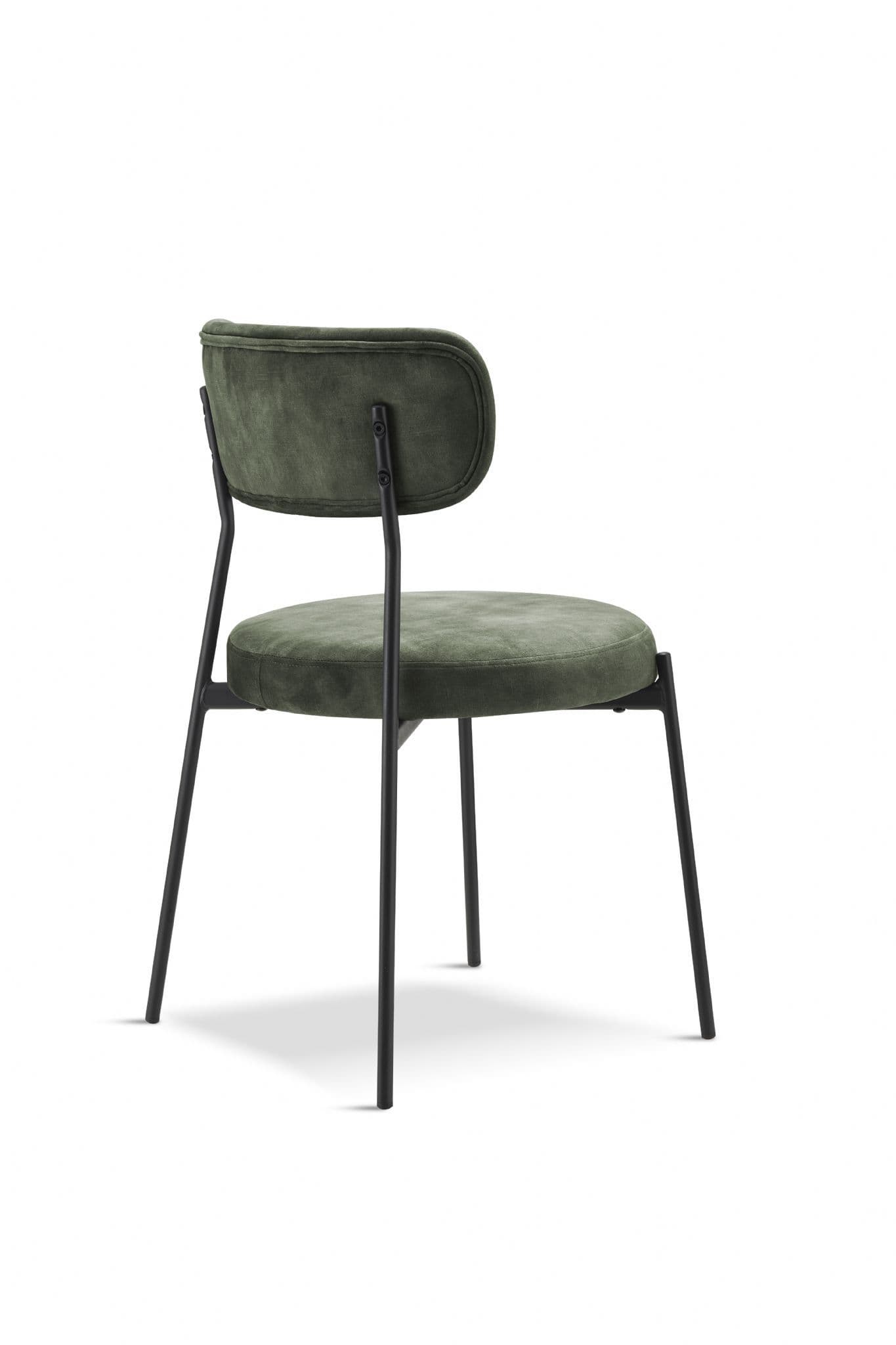 X2 Stackable Glenn Velvet Dining Chairs - Dark Green - Image 6