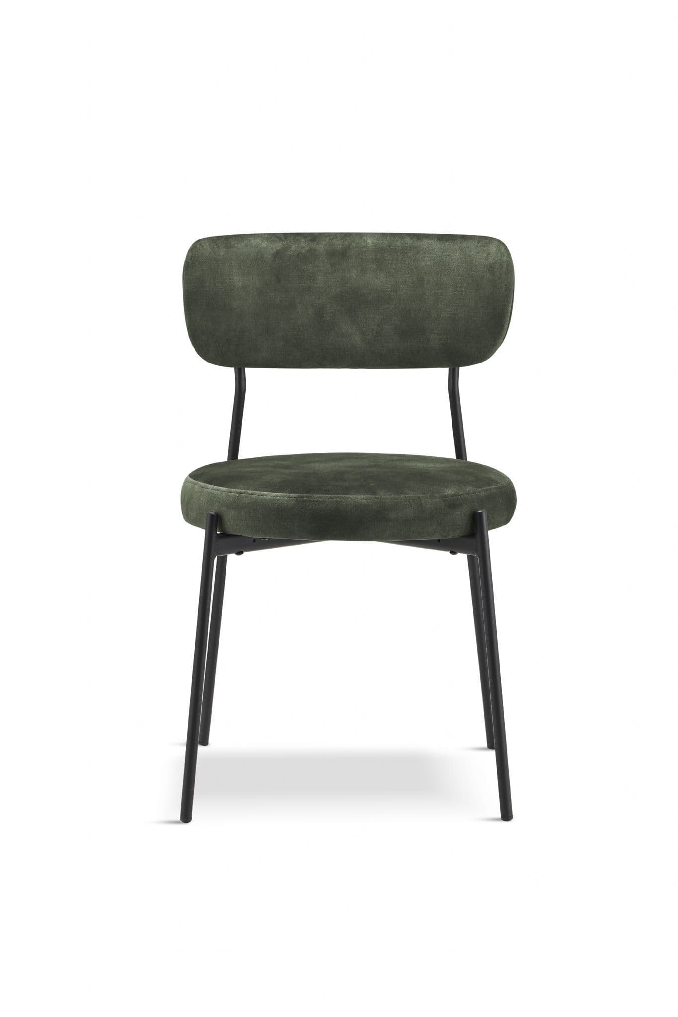 X2 Stackable Glenn Velvet Dining Chairs - Dark Green - Image 8