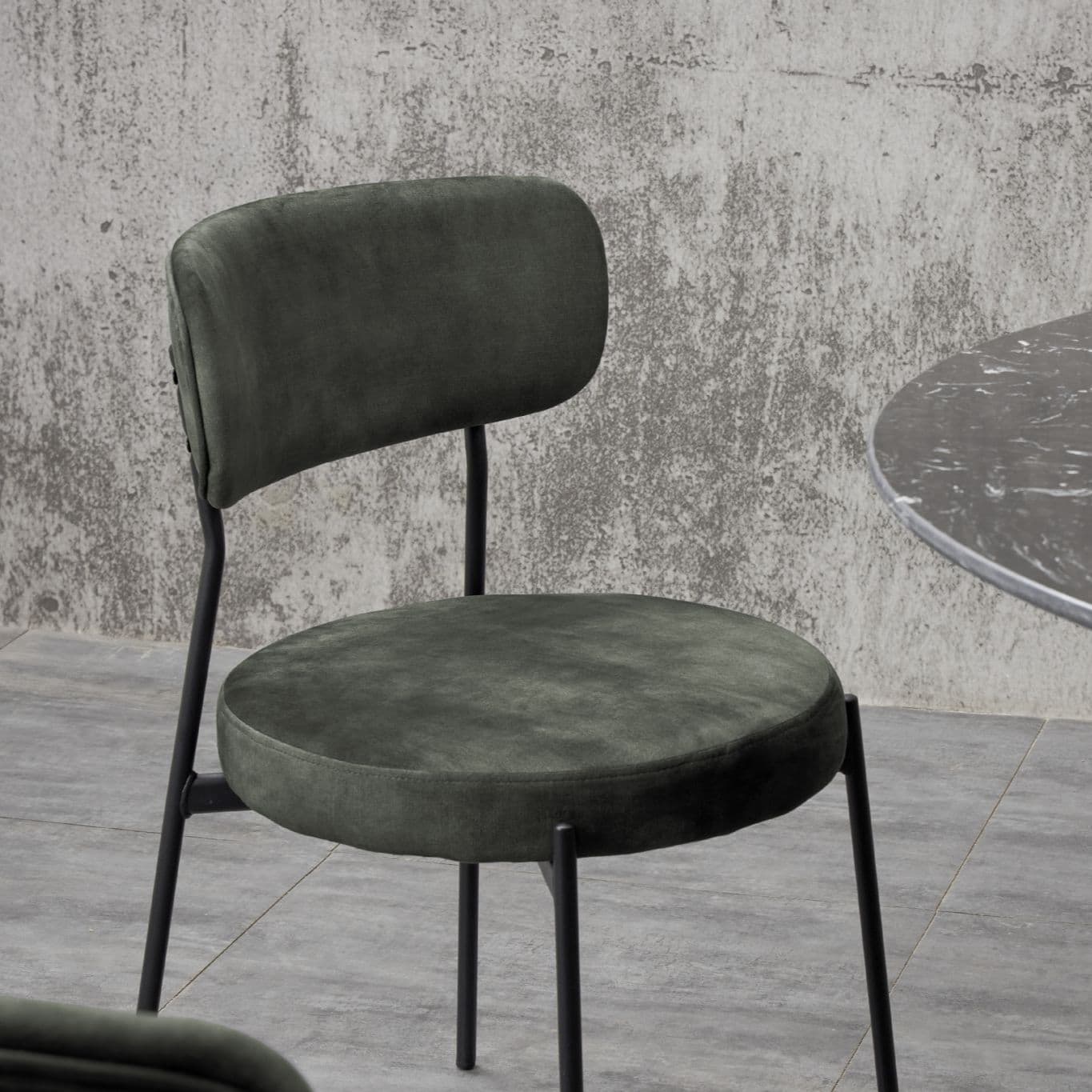 X2 Stackable Glenn Velvet Dining Chairs - Dark Green - Image 9