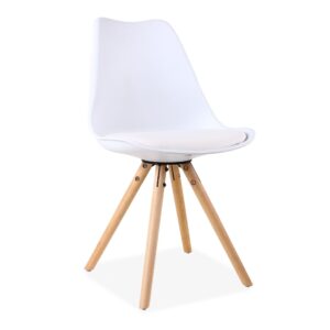 X2 Tulip Dining Chairs - White, X2