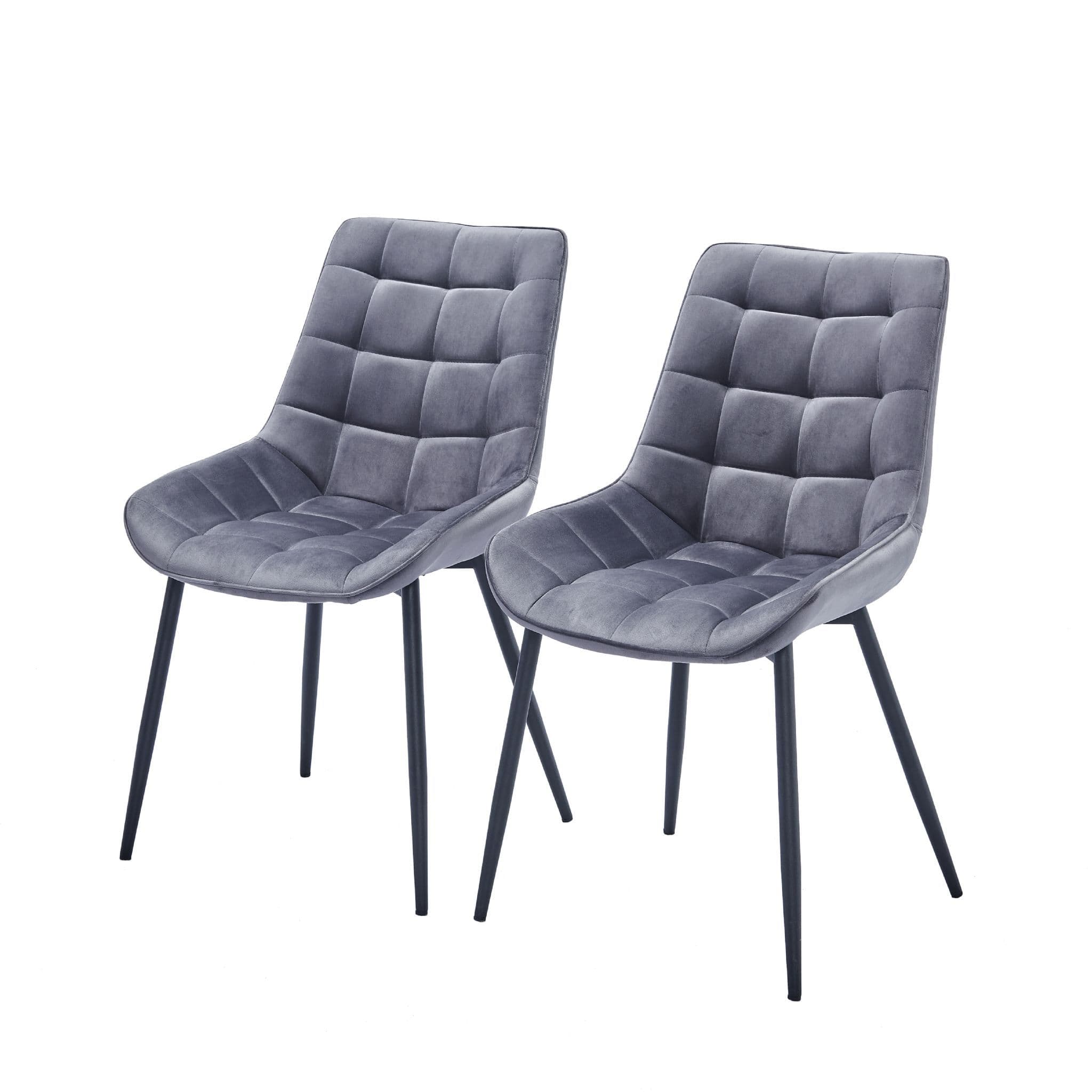 X2 Westfield Black Velvet Dining Chair - Image 3