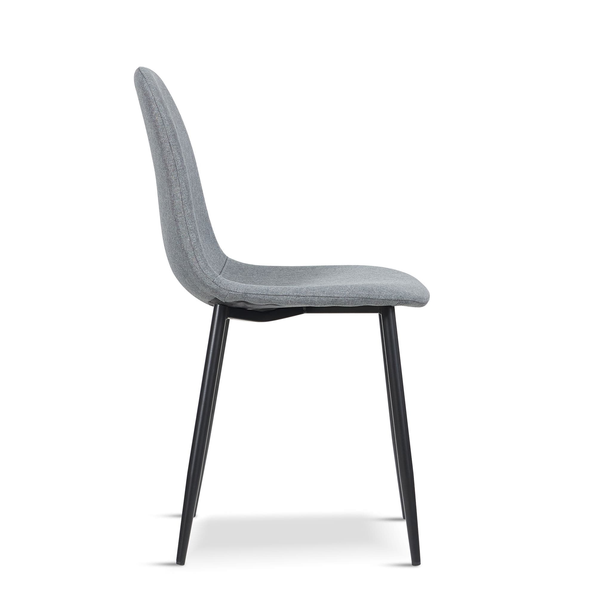 X4 Ames Grey Fabric Upholstered Dining Chair - Image 3