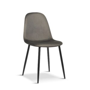 X4 Ames Green Velvet Upholstered Dining Chair - Grey, X4