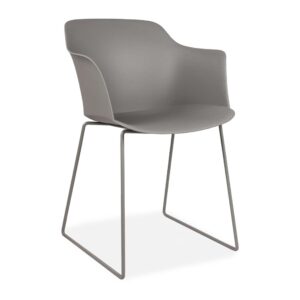 X4 Cosmo Plastic Dining Chairs - Grey, X4