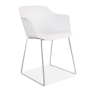 X4 Cosmo Plastic Dining Chairs - White, X4