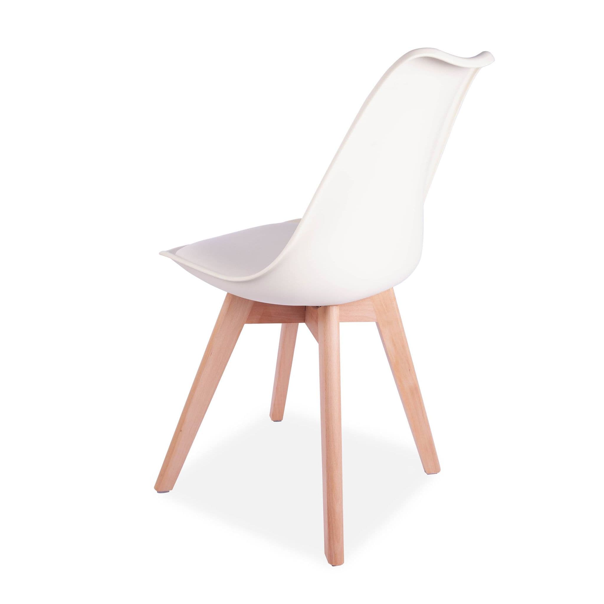 X4 Ecn Cream Tulip Style Dining Chair - Image 4