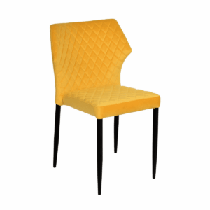 X4 Eko Green Velvet Dining Chair - Yellow, X4