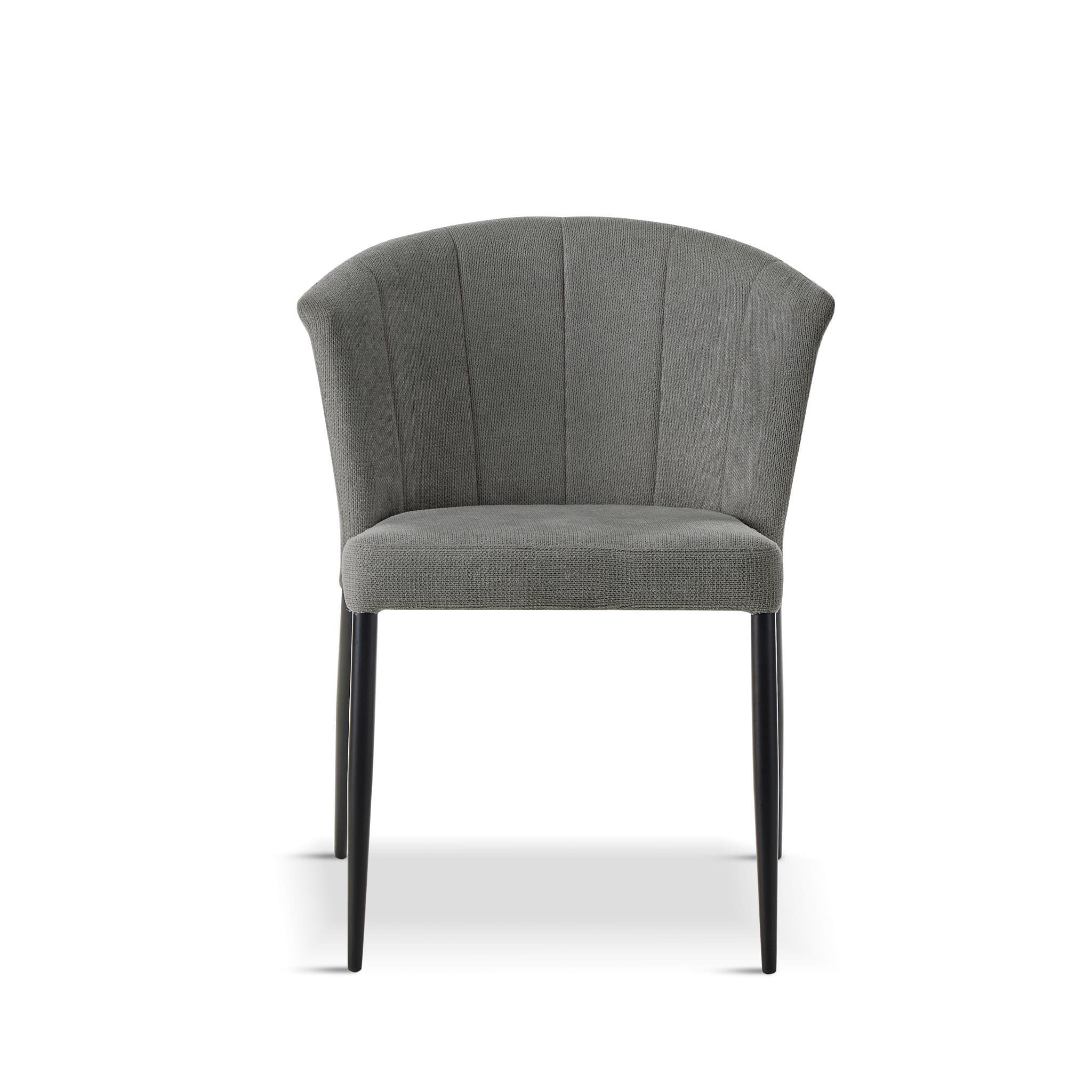 X4 Mason Deep Grey Fabric Dining Chair - Image 4