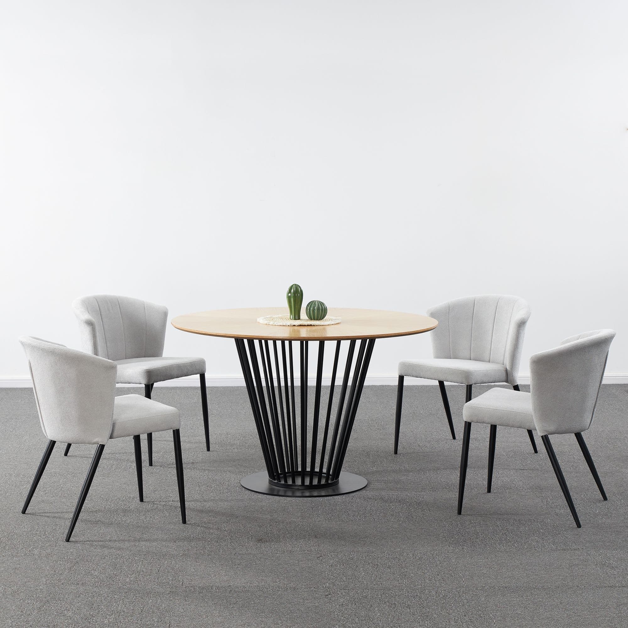 X4 Mason Deep Grey Fabric Dining Chair - Image 11