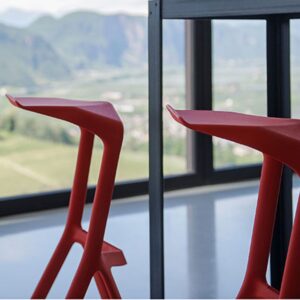 X4 Miura Plastic Barstool - Red, X4