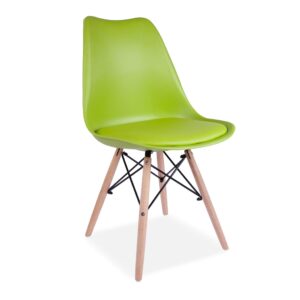 X4 Tulip Eiffel Dining Chairs - Green, X4