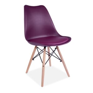 X4 Tulip Eiffel Dining Chairs - Purple, X4