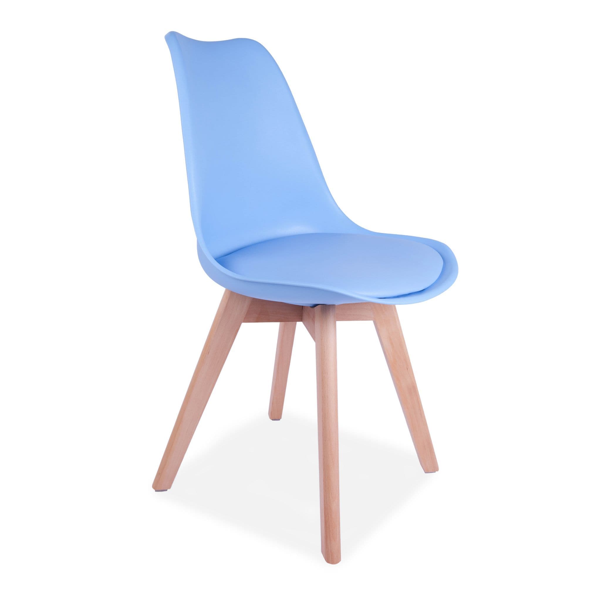 X4 Tulip Pyramid Dining Chairs With Beech Legs, Black - Image 2