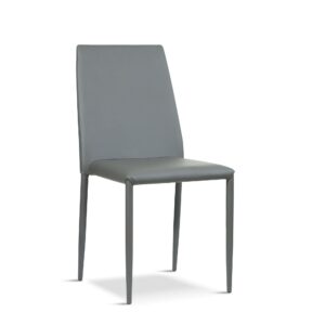 X4 Veo Black Faux Leather Dining Chair - Grey, X4