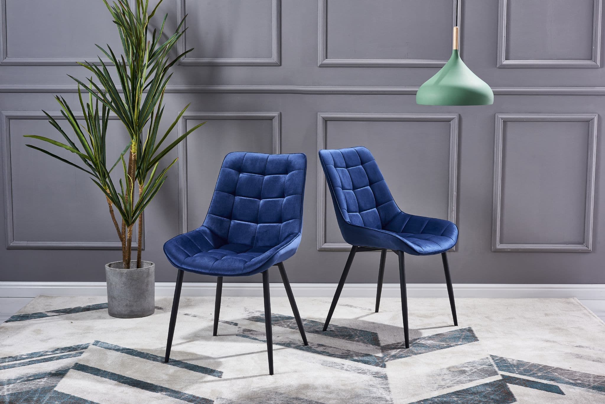 X2 Westfield Black Velvet Dining Chair - Image 22