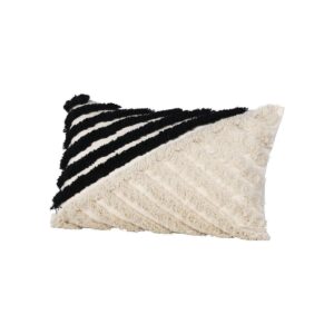 Zara Cushion Cover Polycotton, White, 30X50