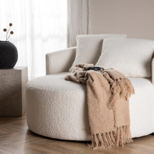 Kelso Sofa - Wood / White Teddy
