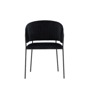 Selma Dining Chair 2-Pack - Black / Black Velvet
