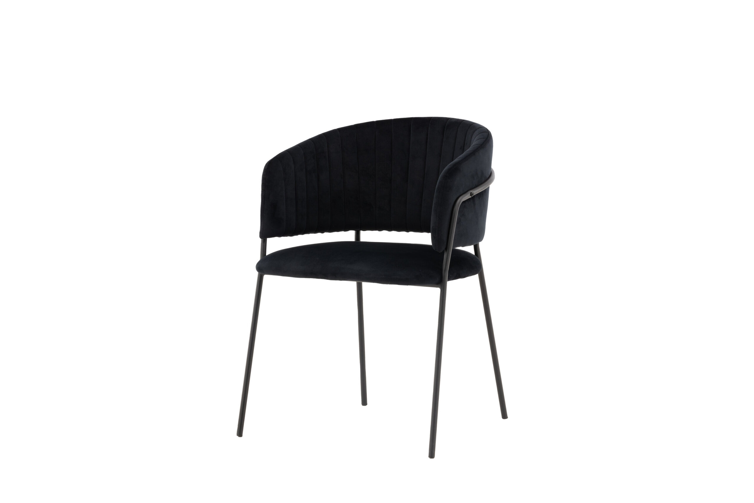 Selma Dining Chair 2-Pack - Black / Black Velvet - Image 3