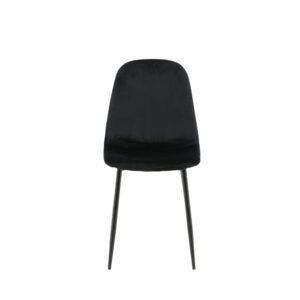 Polar Dining Chair 2-Pack - Black Legs / Black Velvet