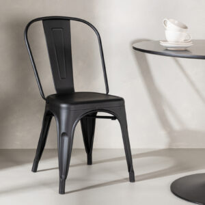 Tempe Dining Chair 4-Pack - Matte Black / Metal