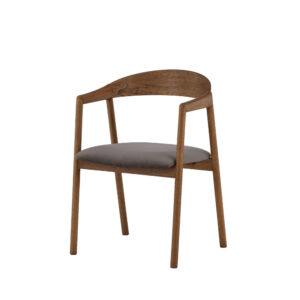 Lynette Dining Chair 2-Pack - Natural / Brown Fabric