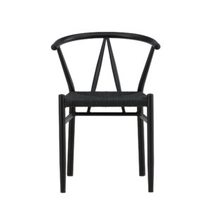 Alfons Dining Chair - Black Steel / Black Rope