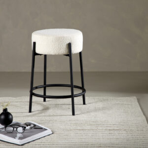 Tucson Counter Top Stool 60Cm - White Boucle - White