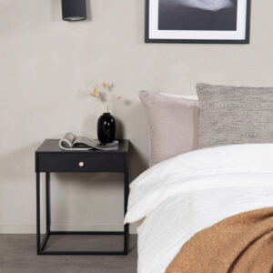 Bakal Bedside Table - Black, 50X43
