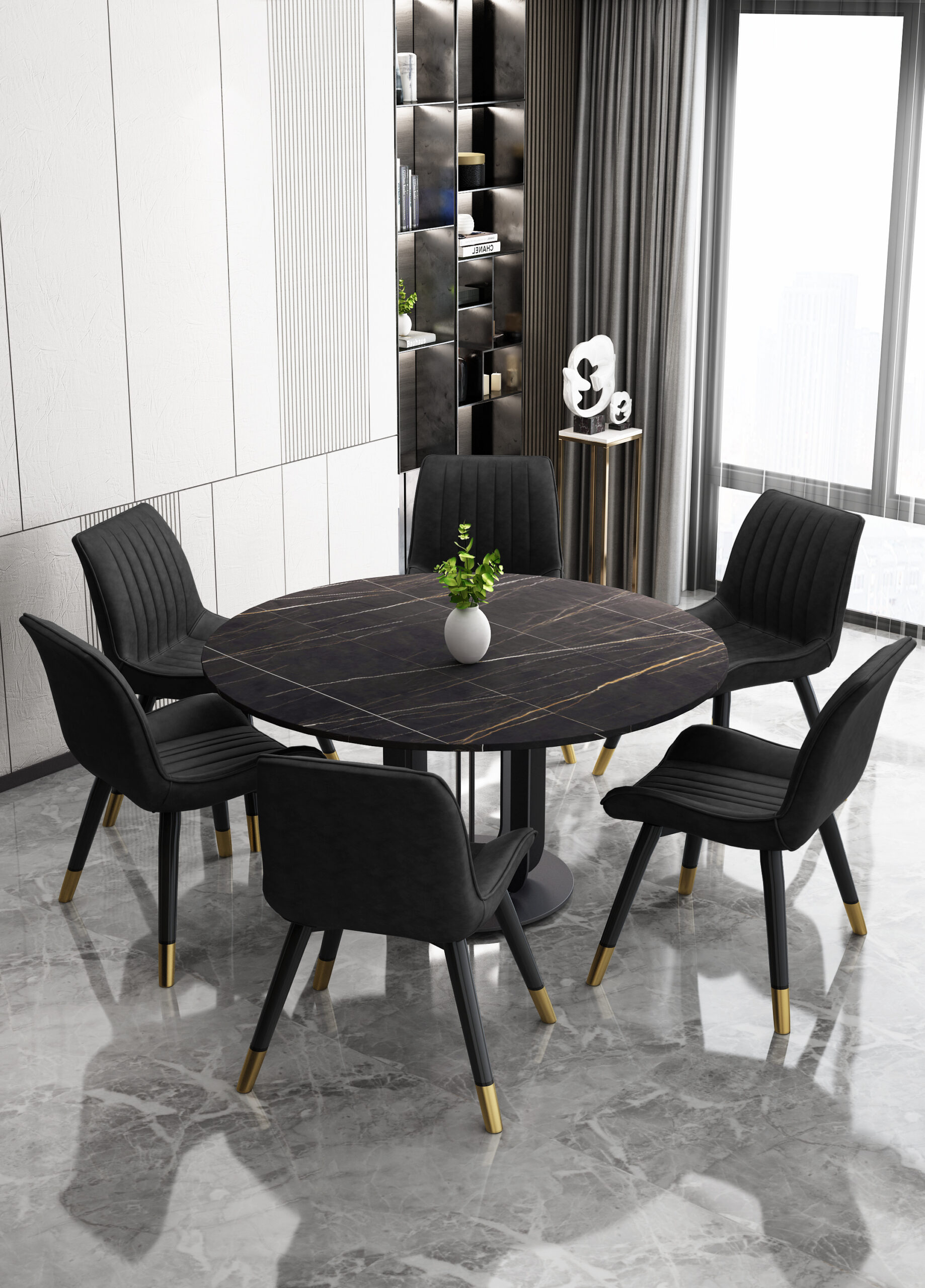 X2 Mmilo Brook Dining Chair - Black, X4 - Image 5